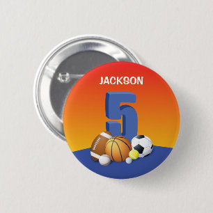 Bälle zum 5. Geburtstag Button