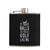 Bälle zum Golf zu spielen Flachmann (Vorderseite)