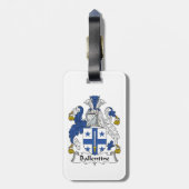 Ballentine Familienwappen Gepäckanhänger (Rückseite vertikal)