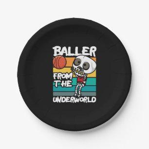 Baller aus dem Halloween-Sport der Unterwelt Pappteller