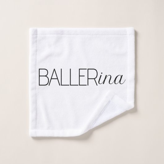 "Baller" Ballerina Waschlappen (Waschlappen)