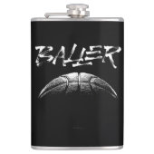 Baller (Basketball) Flachmann (Vorderseite)
