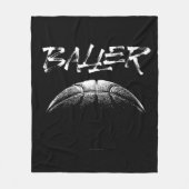 Baller (Basketball) Fleecedecke (Vorderseite)