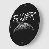 Baller (Basketball) Große Wanduhr (Winkel)