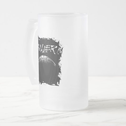 Baller (Basketball) Mattglas Bierglas (Vorderseite Links)