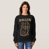 Baller Boba Tea Funny Bubble Tea Popping Pearl Mil Sweatshirt (Vorne ganz)