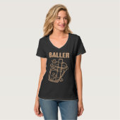 Baller Boba Tea Funny Bubble Tea Popping Pearl Mil T-Shirt (Vorderseite Vollansicht)
