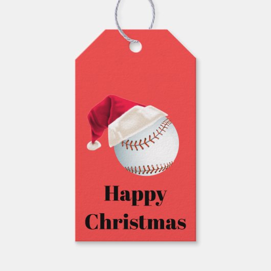 Baller Christmas Baseball Santa Sports Geschenkanhänger (Vorderseite)