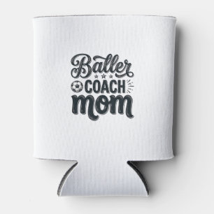 Baller Coach Mom Vintage Fußball Shirt Design_1 Dosenkühler