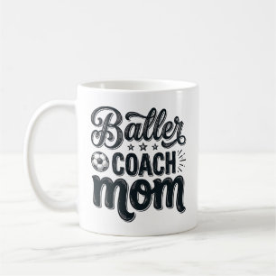 Baller Coach Mom Vintage Fußball-Shirt Design_1 Kaffeetasse