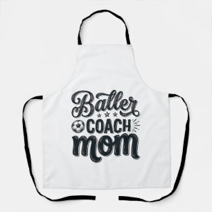 Baller Coach Mom Vintage Fußball-Shirt-Design_1 Schürze