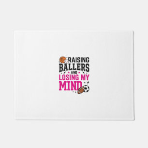 Baller-Trainerin Sport-Mama Vintage T-Shirt Design Fußmatte
