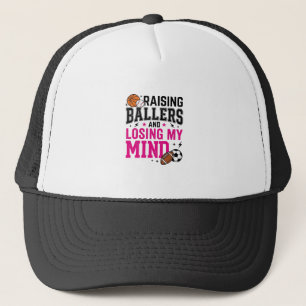 Baller-Trainerin Sport-Mama Vintage T-Shirt Design Truckerkappe