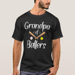 Baller Väter Tag Shirt Opa der Baller Baseba