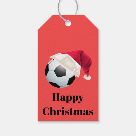 Baller Weihnachtsfußball Fußball Weihnachtssport Geschenkanhänger (Vorderseite)