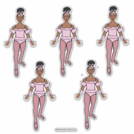 Ballerina 14 Zoll x 14 Zoll Vinyl Stickers #1 Aufkleber