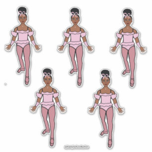 Ballerina 14 Zoll x 14 Zoll Vinyl Stickers #3 Aufkleber
