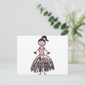 Ballerina 1 postkarte (Stehend Vorderseite)