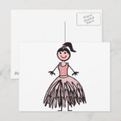 Ballerina 1 postkarte (Vorne/Hinten)