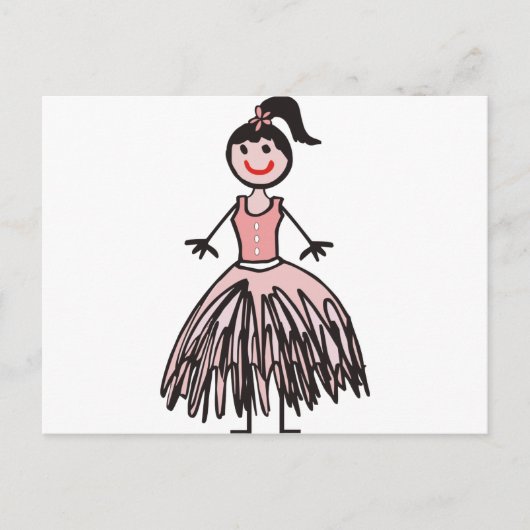 Ballerina 1 postkarte (Vorderseite)