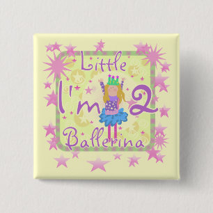 Ballerina 2. Geburtstag - Hemden und Geschenke Button