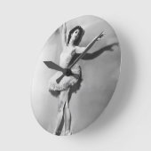 Ballerina 2 runde wanduhr (Winkel)