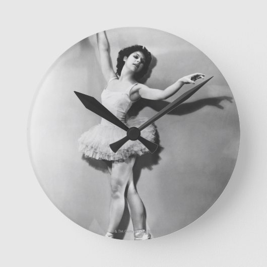 Ballerina 2 runde wanduhr (Vorderseite)