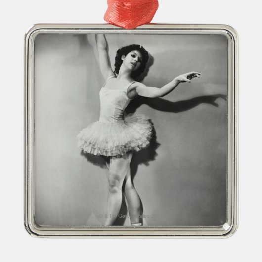 Ballerina 2 silbernes ornament (Vorne)