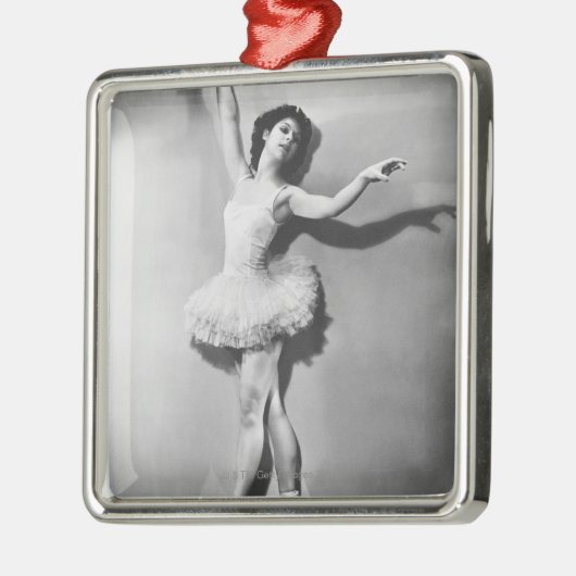 Ballerina 2 silbernes ornament (Links)