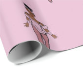 Ballerina 30" x 2,5 m glänzendes Wrapping Paper #1 Geschenkpapier (Rolleneckpunkt)