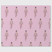 Ballerina 30" x 2,5 m glänzendes Wrapping Paper #2 Geschenkpapier (Flach)