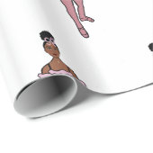 Ballerina 30 x 6 Fuß, glänzendes Wrapping Paper #3 Geschenkpapier (Rolleneckpunkt)