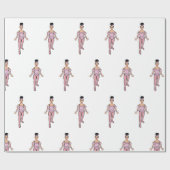 Ballerina 30 x 6 Fuß, glänzendes Wrapping Paper #4 Geschenkpapier (Flach)