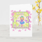 Ballerina 3. Geburtstag - Tshirts und Geschenke Karte (Gelbe Blume)