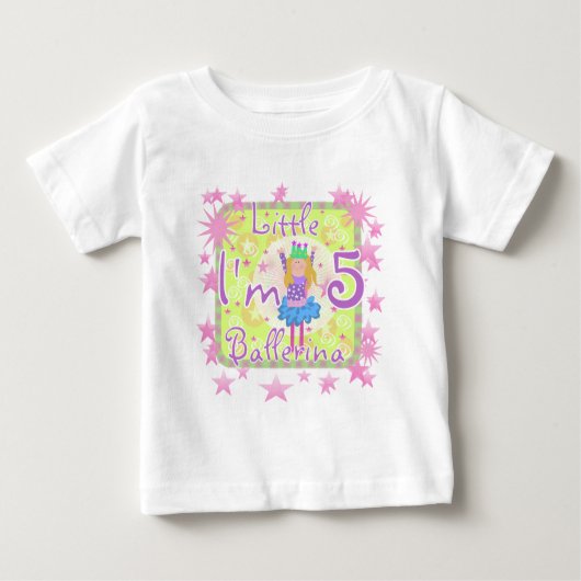 Ballerina 5th Birthday Shirts und Geschenke (Vorderseite)