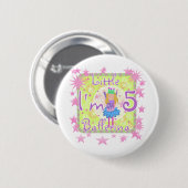 Ballerina 5th Birthday Shirts und Geschenke Button (Vorne & Hinten)