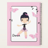 Ballerina 6 Niedlich Dance Girl Planner Planer (Rückseite)