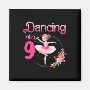 Ballerina 9. Geburtstagsparty Ballet Magnet