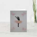 Ballerina All Chance Card Karte<br><div class="desc">Original Ballerina dancing in her needle tatted skirt with accented corners. Embossed layered detailing created by Debbie Passinger. Anyone can frame it and decorate their home,  bedroom or office as well.</div>