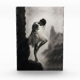 Ballerina am Klippenrand Monochrome Dramatische Ku Fotoblock