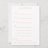 Ballerina "Animals" 3. Geburtstag Einladung (Rückseite)