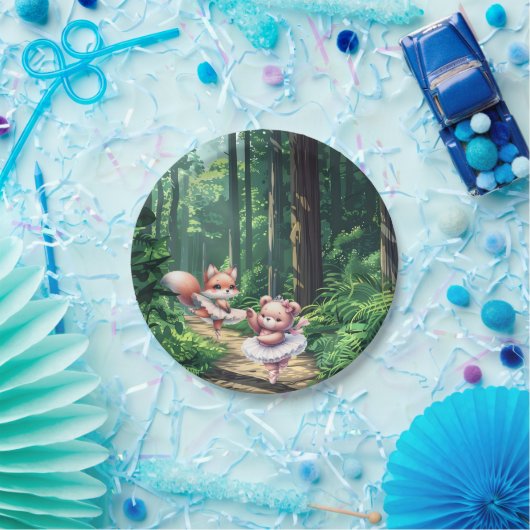 Ballerina animals pappteller (Party)