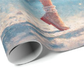 Ballerina Anime Girl & Candy Cane Weihnachten Geschenkpapier (Rolleneckpunkt)