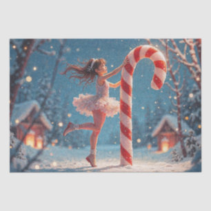 Ballerina Anime Girl & Candy Cane Weihnachten Seidenpapier
