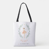 Ballerina Aquarellfarbe niedliche Weihnachten Tasche (Rückseite)