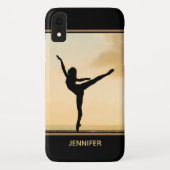 Ballerina Arabesque Sunset Silhouette Personalisie Case-Mate iPhone Hülle (Rückseite)