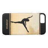 Ballerina Arabesque Sunset Silhouette Personalisie Case-Mate iPhone Hülle (Rückseite (Horizontal))
