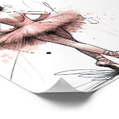 Ballerina Art Print | Dekor des Kinderzimmers Ball Poster (Ecke)