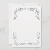 Ballerina auf ihre Zehen Einladung (Rückseite)