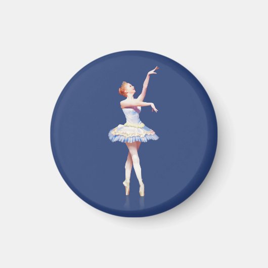 Ballerina auf Pointe individuell anpassbar Magnet (Vorne)